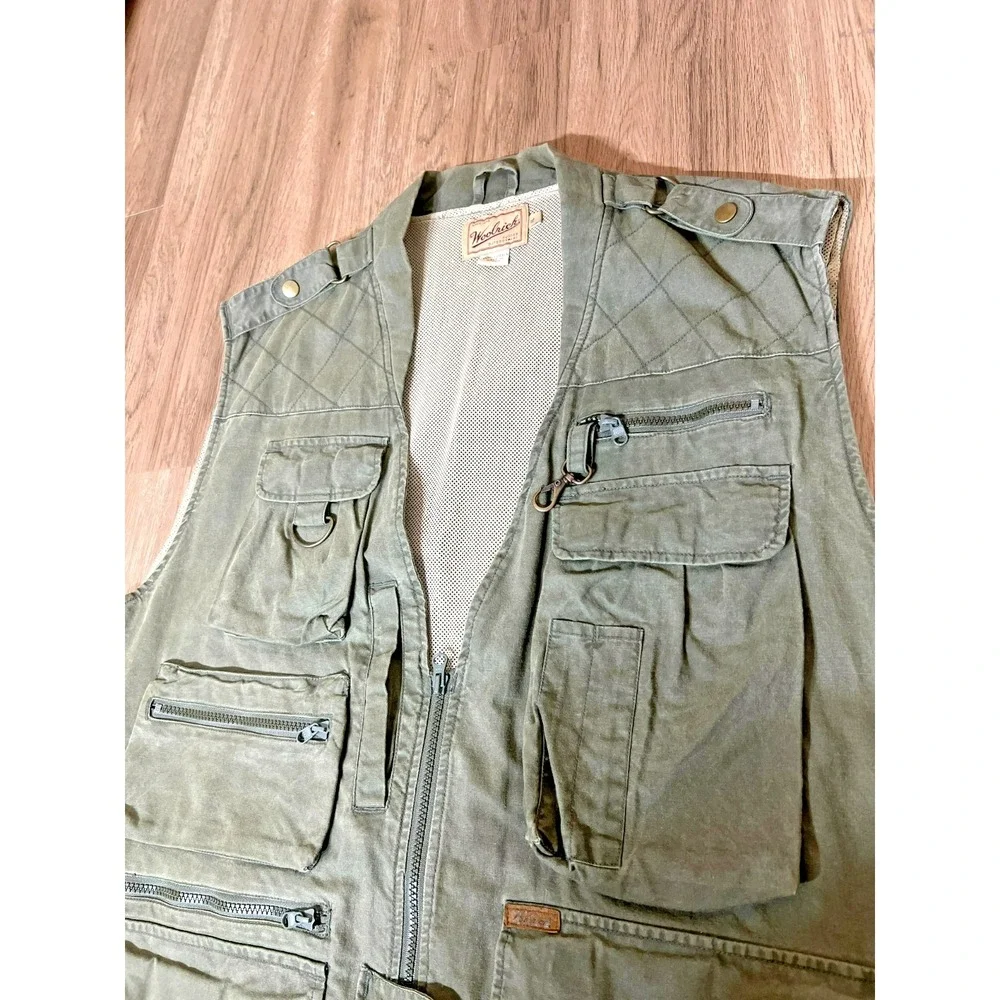 Woolrich Rugged Utility Vest Gorpcore Fishing‎ Hunting Multi Pocket Photography
